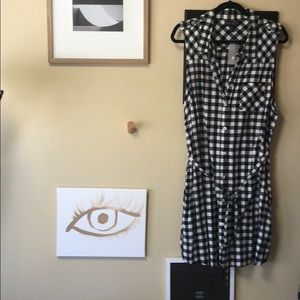 Black and white Plaid Dress